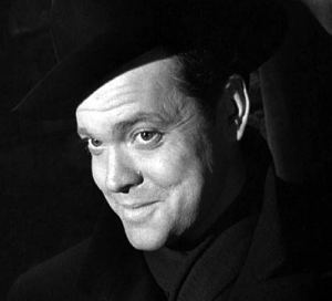 My favourite shot of Welles as I believe that smile and those eyes tell me everything I need to know about the man