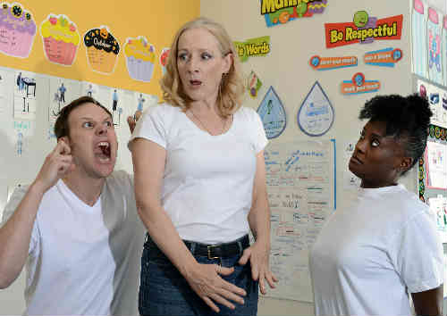 Stevie Jay has some issues with teacher Debra Hale and fellow student Jamillah Ross